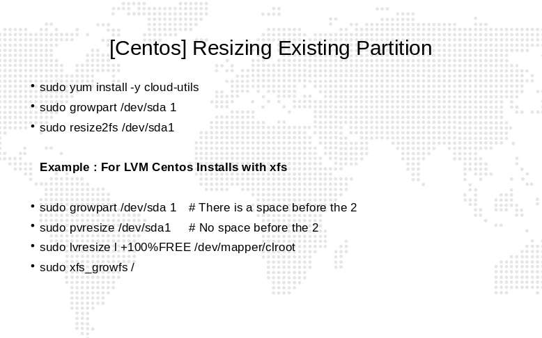 CENTOS Resizing Partition wih LVM